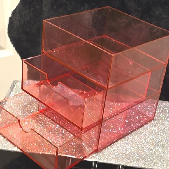 At Home Neon Pink 2-Drawer Storage Organizer - Picture 4 of 11